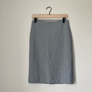 Talbots Wool Heathered Gray Pencil Skirt Size 4 Above the Knee